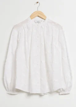 Online & Other Stories Voluminous Floral-Appliqué Blouse