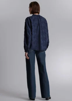 Online & Other Stories Voluminous Floral-Appliqué Blouse