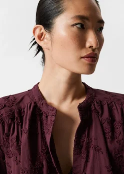 Online & Other Stories Voluminous Floral-Appliqué Blouse