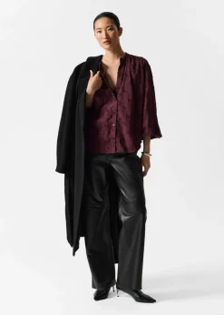 Online & Other Stories Voluminous Floral-Appliqué Blouse