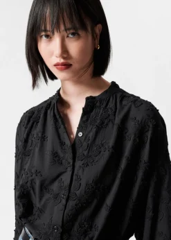 Online & Other Stories Voluminous Floral-Appliqué Blouse