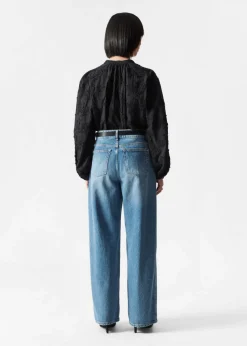 Online & Other Stories Voluminous Floral-Appliqué Blouse