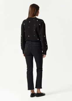 Shop & Other Stories Wide Leg Cropped Jeans Black