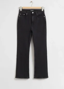 Shop & Other Stories Wide Leg Cropped Jeans Black