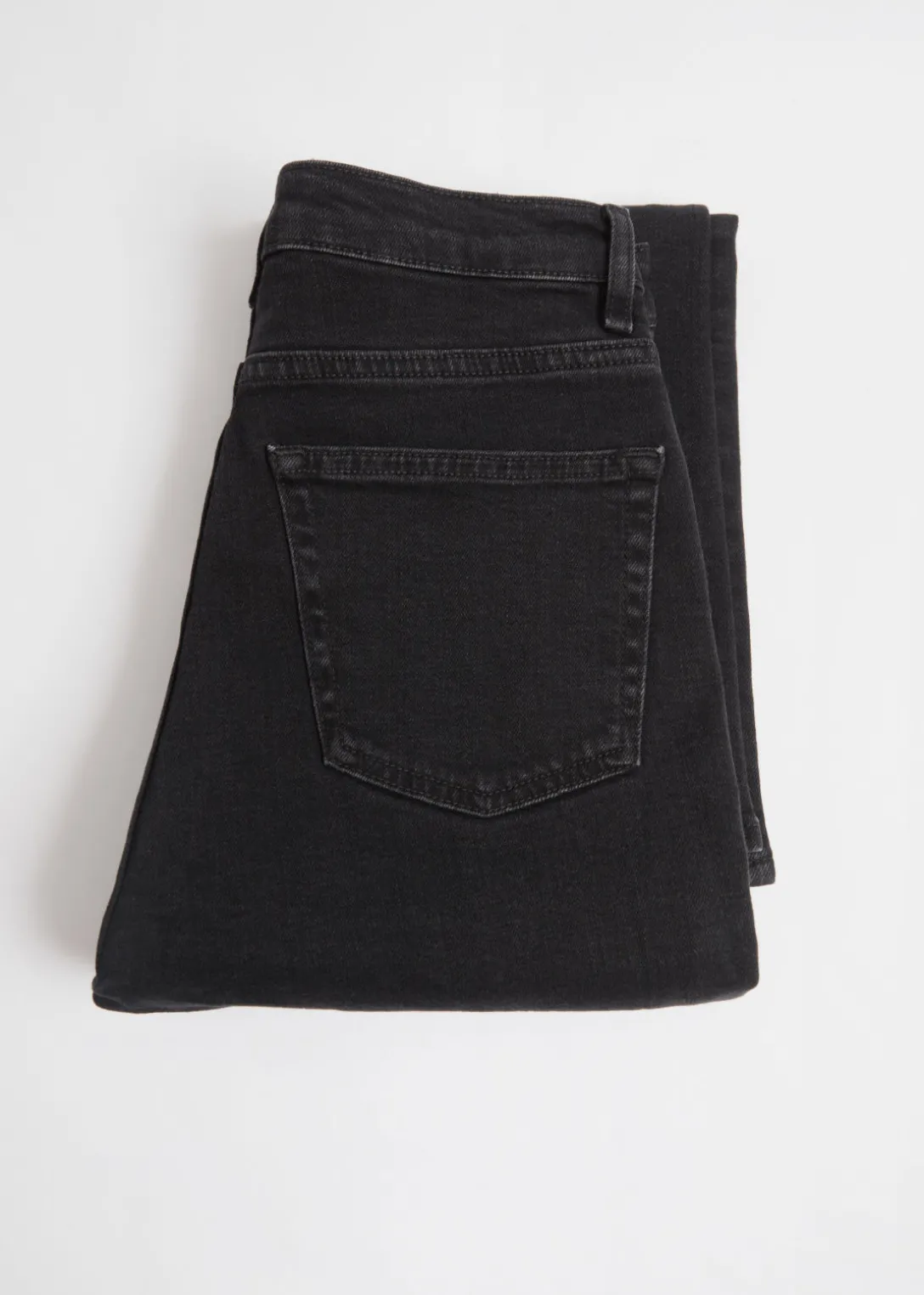 Shop & Other Stories Wide Leg Cropped Jeans Black