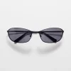 Cheap & Other Stories Wire-frame Oval Sunglasses Black