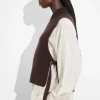 Clearance & Other Stories Wool Bib Collar Dark Brown