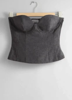 Best & Other Stories Wool Corset Top Grey