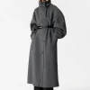Hot & Other Stories Wool-Blend Funnel-Collar Coat