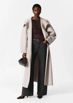 Hot & Other Stories Wool-Blend Funnel-Collar Coat