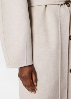 Hot & Other Stories Wool-Blend Funnel-Collar Coat