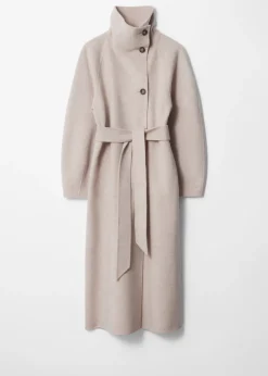 Hot & Other Stories Wool-Blend Funnel-Collar Coat