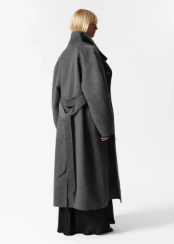 Hot & Other Stories Wool-Blend Funnel-Collar Coat