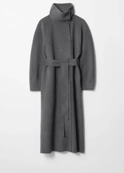 Hot & Other Stories Wool-Blend Funnel-Collar Coat