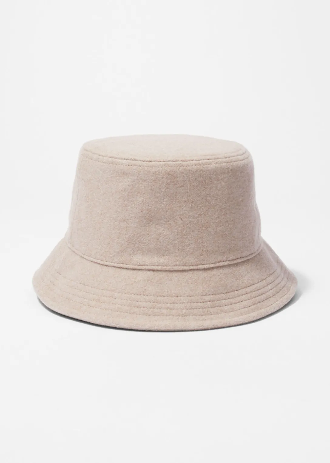 Hot & Other Stories Wool-Felt Bucket Hat Ecru