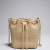 Cheap & Other Stories Woven Paper- Bucket Bag Straw
